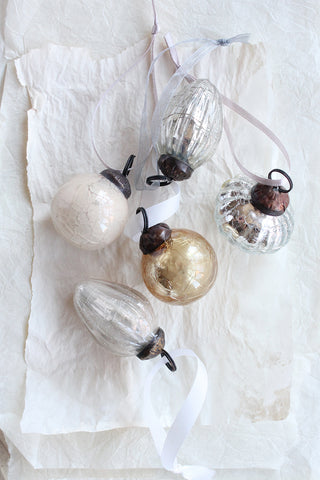Beautiful Glass Decorations - Opal, Frost & Silver