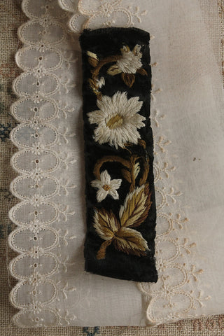Beautiful Georgian Hand Embroidered Velvet Panel.