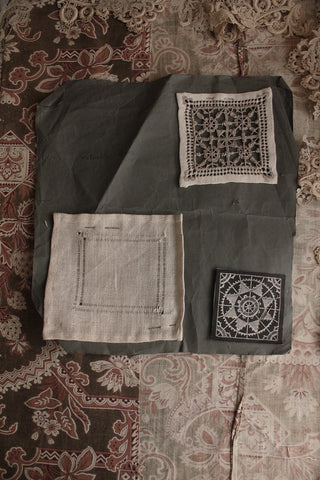 Old Needlework Sampler Page - Reticella