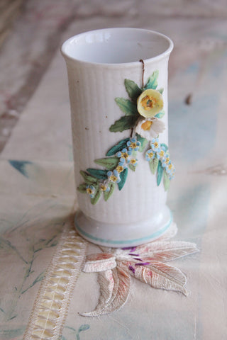 Sweet Victorian Floral Relief Pot/Posy Vase