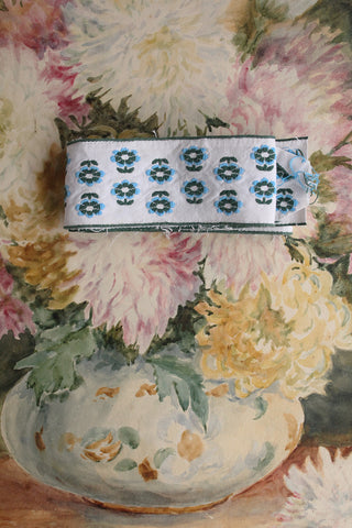 Mid Century Woven Floral Ribbon