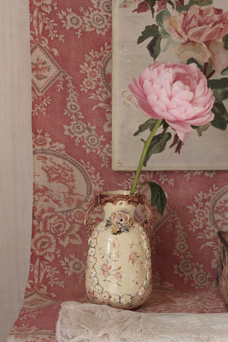 Beautiful Hand Painted Victorian Floral Vase