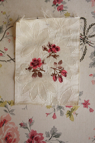 Silk Reclaimed Panel from an Old Wide Ribbon