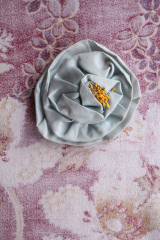 Hand Made Silk Pale Blue Rose