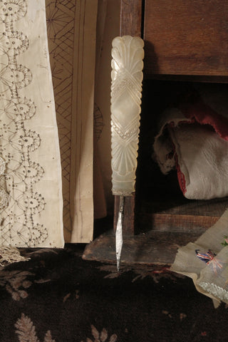 Carved Mother Of Pearl Rug Tool