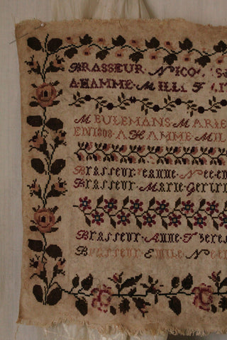 Beautiful Old French Sampler