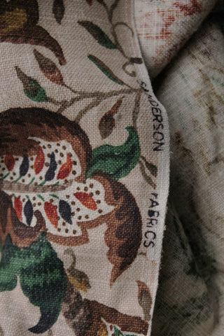 Large Panel of Old Sanderson Narrow Loom Arts & Crafts Linen