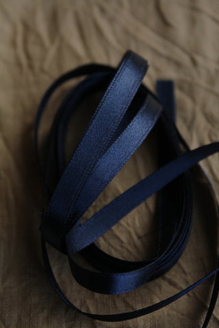 Double Satin Vintage Ribbon - Sapphire Black