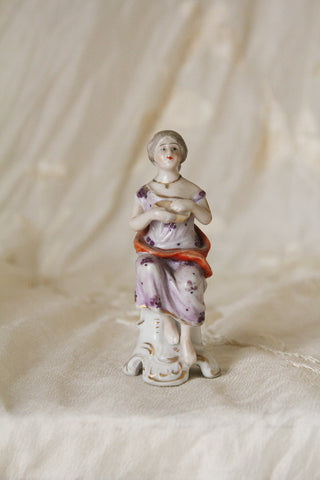 Sweet Victorian Ornament of a Seated Lady
