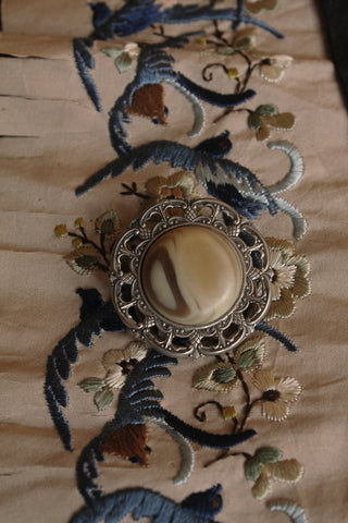 Vintage Faux Stone Scarf Clip