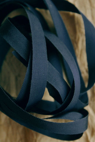 Vintage Milliner's Ribbon - School Ink