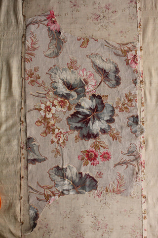 Reclaimed Panel of French Floral Fabric - Geraniums