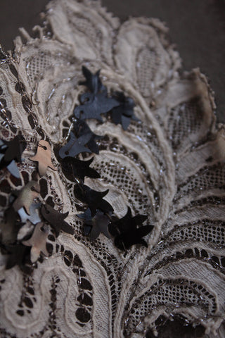 Antique Hand Embroidered & Sequined Decorative