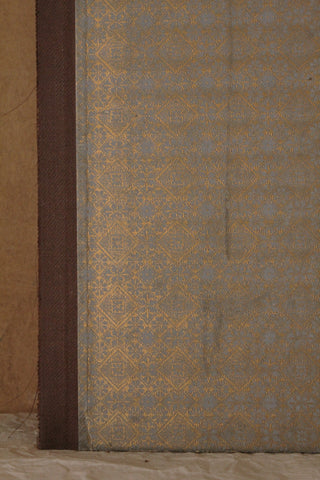 Old Victorian Silk Page with Linen Edge