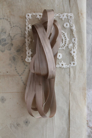 Found French Silk Taffeta Ribbon - Macchiato