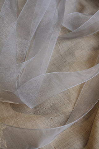Chiffon Ribbon - Silver - 2.5cm
