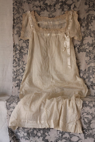 Edwardian Cotton Lawn  & Lace Under Slip
