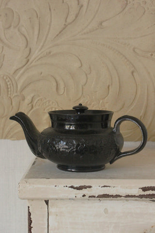 Beautiful Antique Miniature Basalt Teapot - No.3