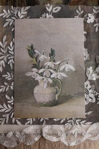 MANTLE CARD - Posy of Snowdrops