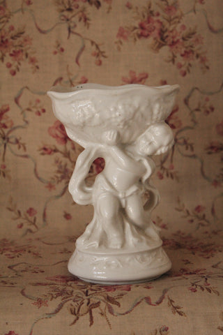 Old Pedestal Cherub Soap Dish