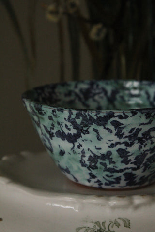 Hand Thrown Sponged Glaze Artisan Bowl
