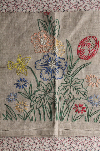 Spring Embroidered Panel