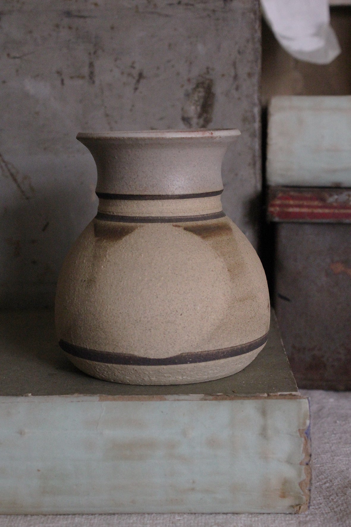 Vintage Studio Pottery Vase - Circles