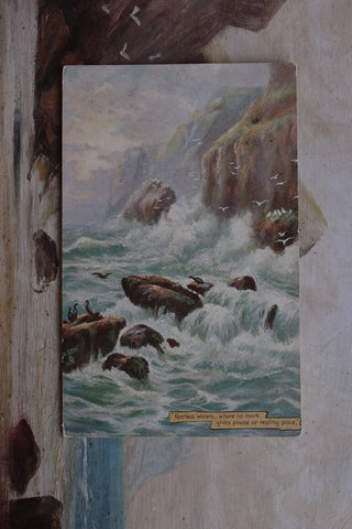 Collectable Postcard - Resting waters, where no mark gives pause or resting.