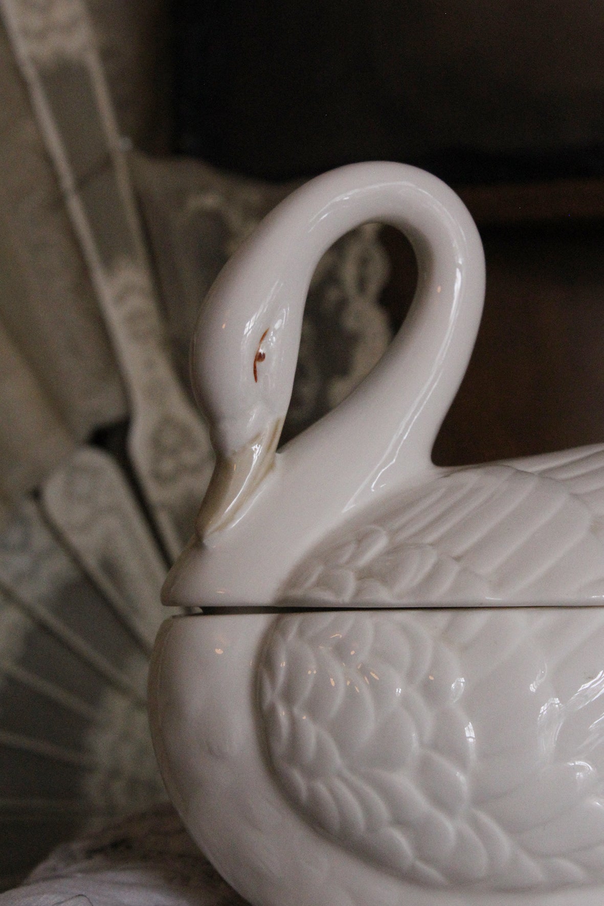 Vintage Swan Pot