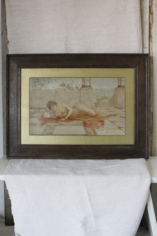 Beautiful Edwardian Framed Print - Tambourine Dancer