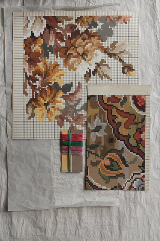 Large Reclaimed Old Hand Stitched Archive Patchwork Panel (seven)