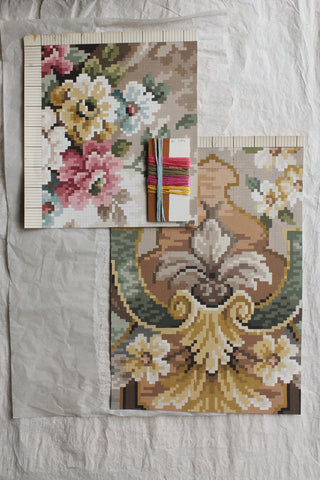 Large Reclaimed Old Hand Stitched Archive Patchwork Panel (five)