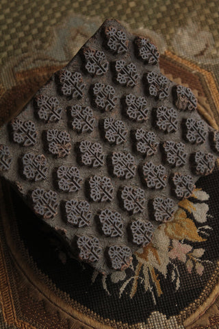 Beautiful Vintage Indian Textile Wood Block - Ditsy