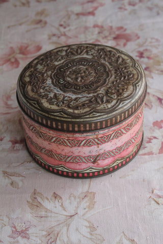 Old Edwardian Carr's Embossed Biscuit Tin