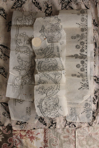 Large Antique Embroidery Border Transfers (collection 1)