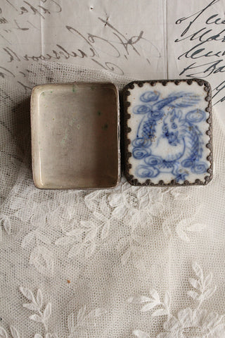 Antique Silver Pot - Serpent