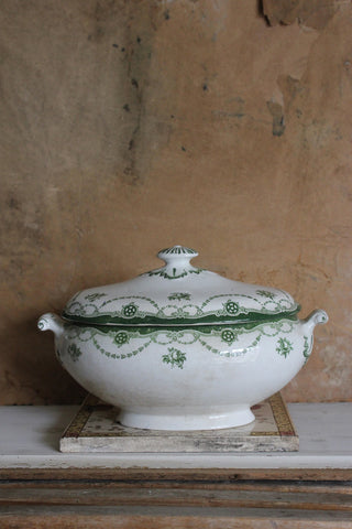 Old Small Tureen - Green