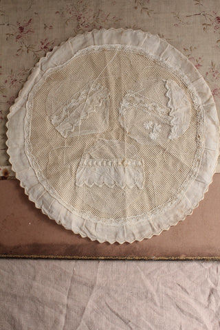 Unfinished Lace & Lawn Dresser Mat - Cream