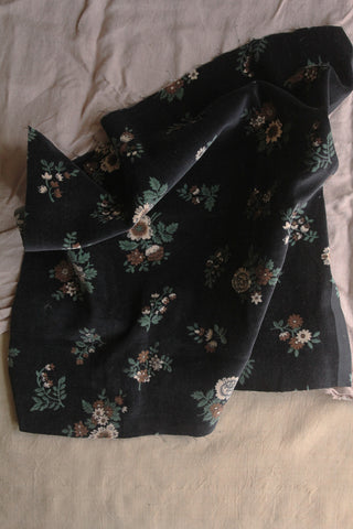 Velvet Dark Floral Panel