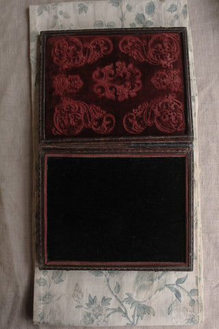 Velvet Lined Old Jewellery Box