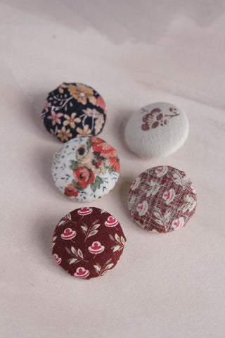 Hand Made Vintage Fabric Buttons - Set 1