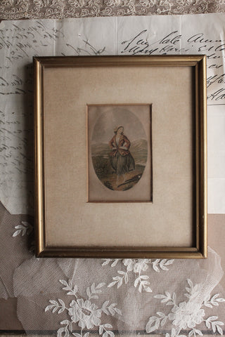 An Old Framed Baxter Print  - Dancing Colleen