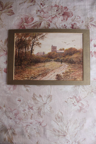 Autumnal Watercolour Landscape