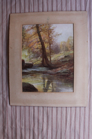 Old Framed Print - River Reflections