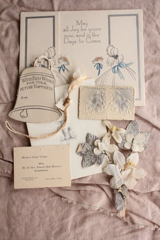 Collection of Wedding Ephemera - Bell and Flowers