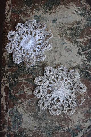 Delicate fine Crocheted Wheels