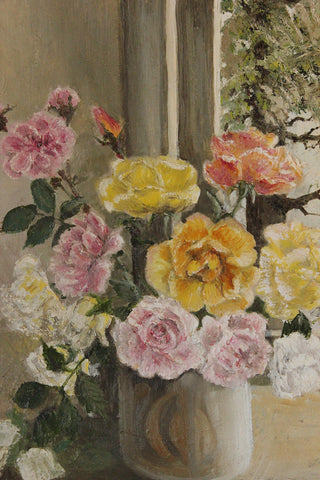 Vintage Canvas Painting  - The Windowsil