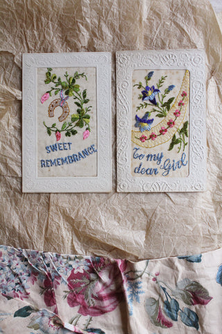 Two Old Thirties Floral Postcards