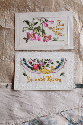 Two Old Thirties Floral Postcards