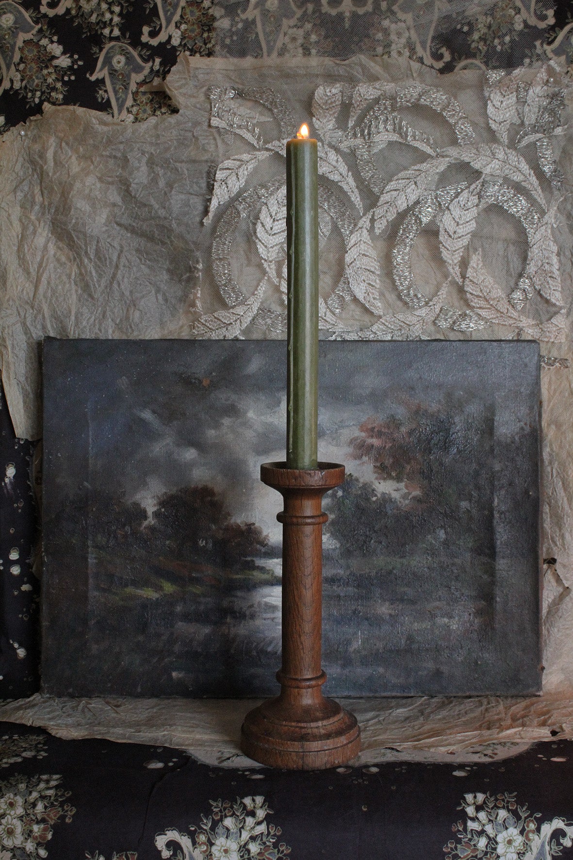 Old Wooden Church Candlestick